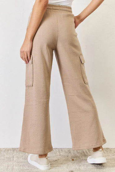 RISEN High Waist Cargo Wide Leg Pants for Everyday Style - Love Salve 