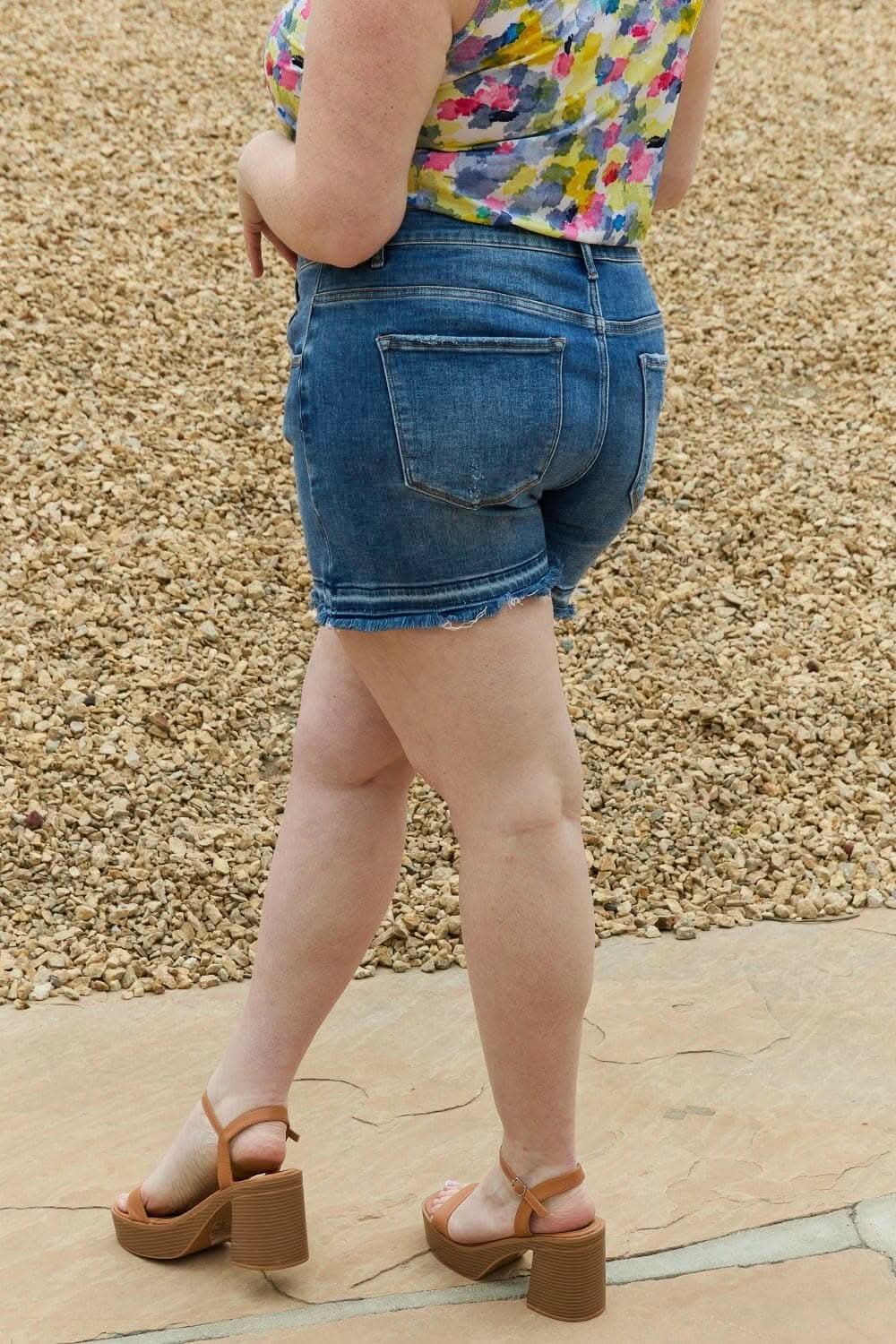 Maya Asymmetrical Button Shorts - Trendy & Comfortable Pick for Women - Love Salve 