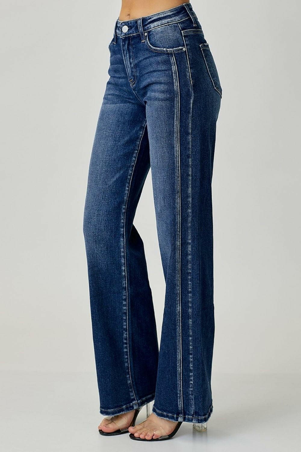 RISEN Mid Rise Straight Jeans - Love Salve