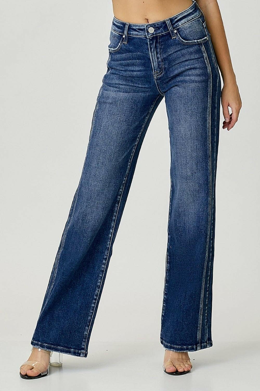 RISEN Mid Rise Straight Jeans - Love Salve