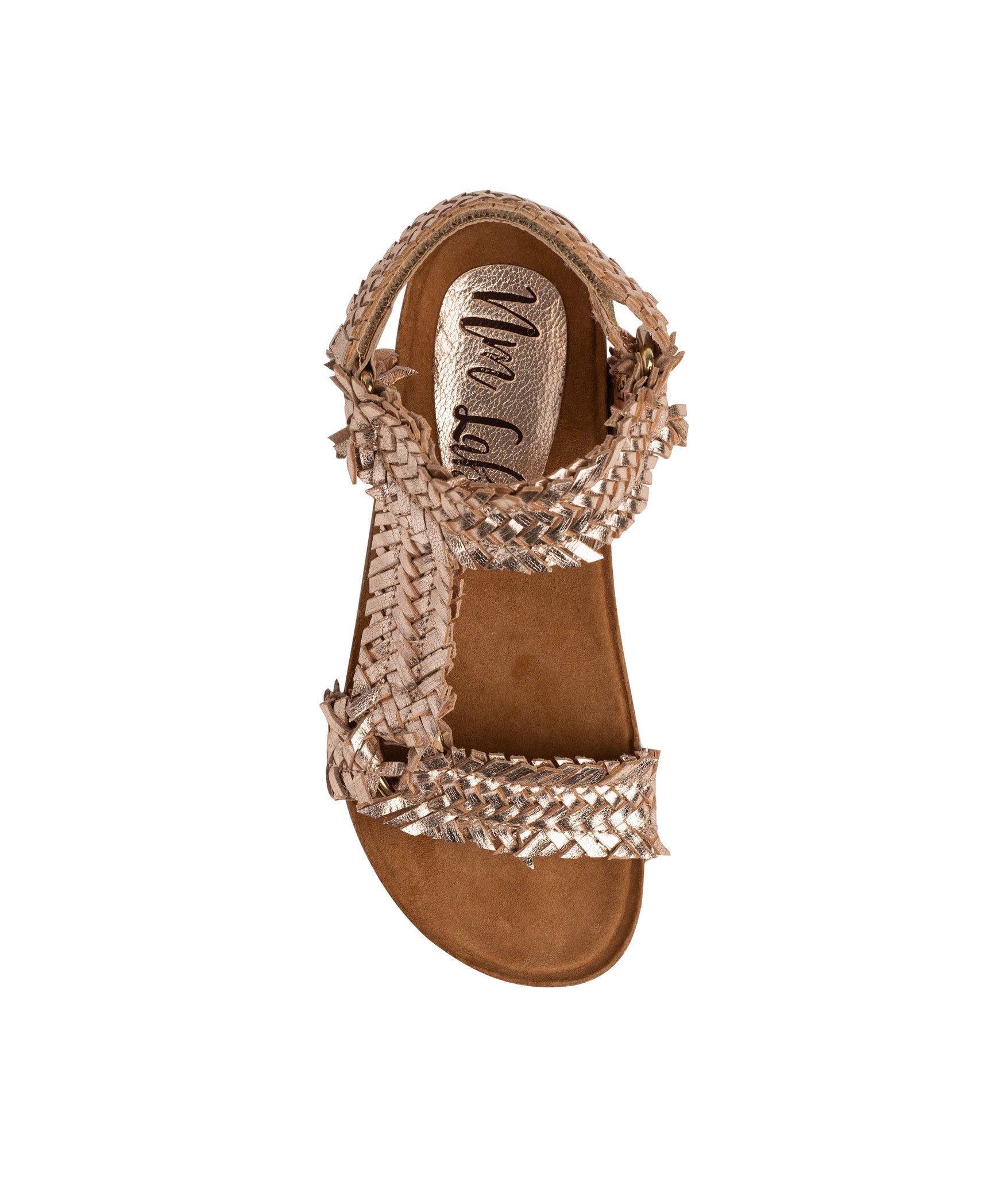 River Dance Woven Sandal Champagne Genuine Woven Leather Naughty Monkey