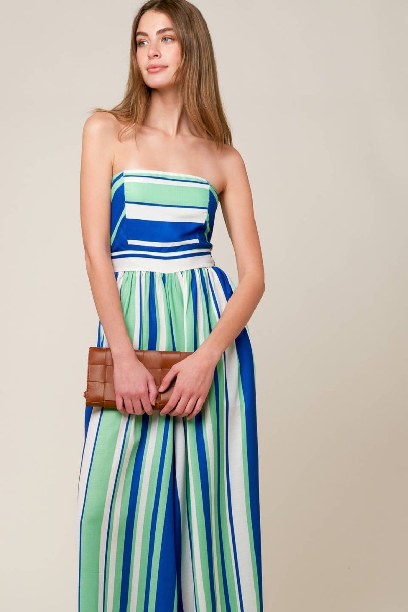 RIVERSIDE SIPS WOVEN JUMPSUIT - Love Salve