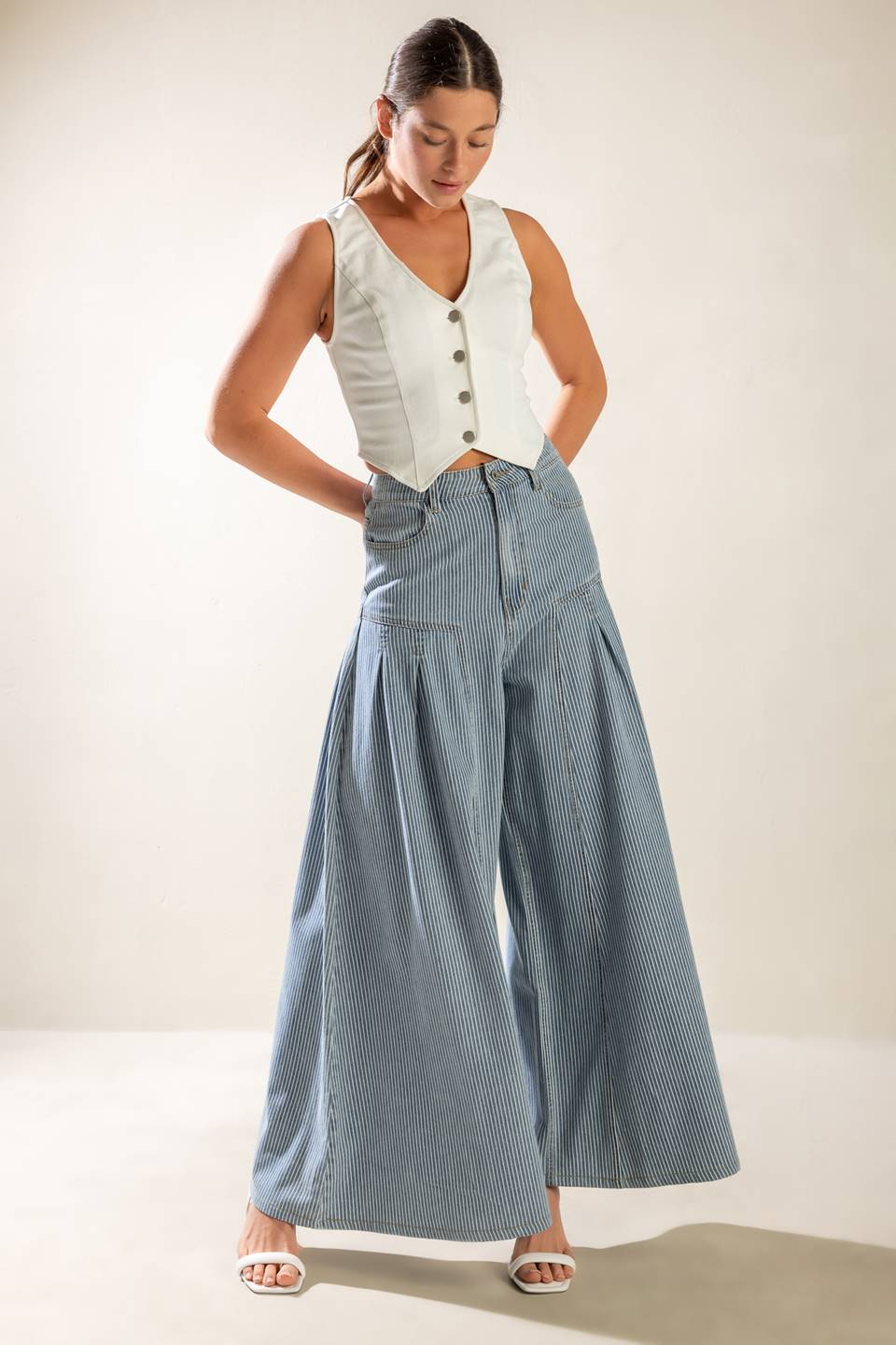 ROOFTOP ROMANCE DENIM PANTS - Love Salve