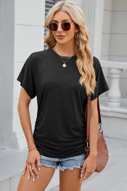 Feminine Flutter Sleeve TeeEffortlessly Stylish Feminine Flutter Sleeve Tee
 
 
Elevate Your Look: Add a touch of femininity to your everyday style with chic flutter sleeves.
 
Comfortable QuaLove Salve Feminine Flutter Sleeve TeeColor