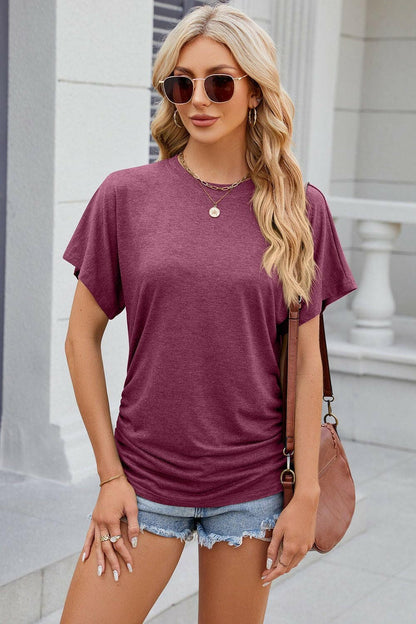 Feminine Flutter Sleeve TeeEffortlessly Stylish Feminine Flutter Sleeve Tee
 
 
Elevate Your Look: Add a touch of femininity to your everyday style with chic flutter sleeves.
 
Comfortable QuaLove Salve Feminine Flutter Sleeve TeeColor