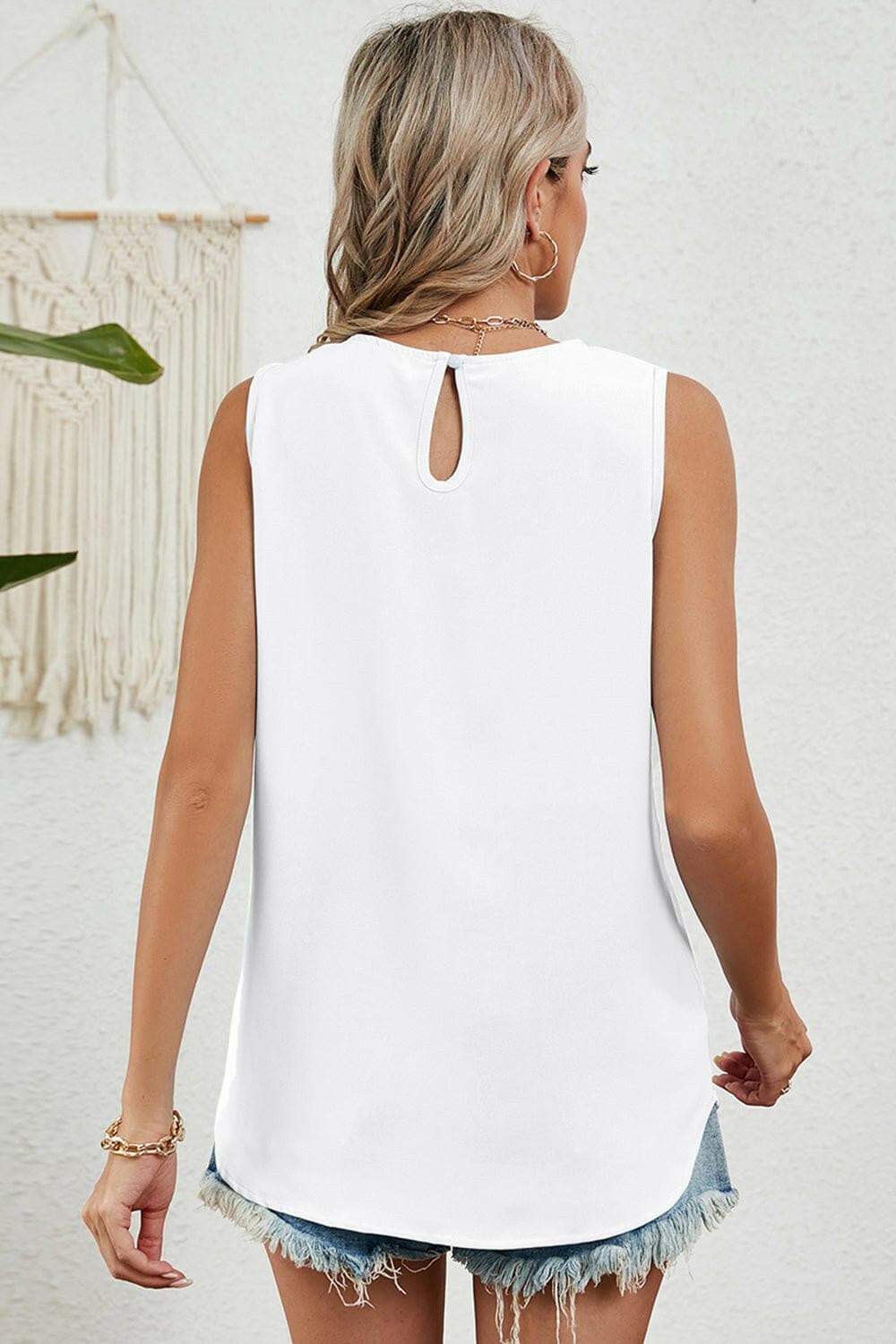 Ruched Sheer Tank TopRuched Sheer Tank Top
 Indulge in the elegance of our Ruched Sheer Tank Top, a perfect blend of sophistication and comfort.
 Key Features:
 
 
Ruched Sheer: Adds texLove Salve Ruched Sheer Tank Topjust arrived