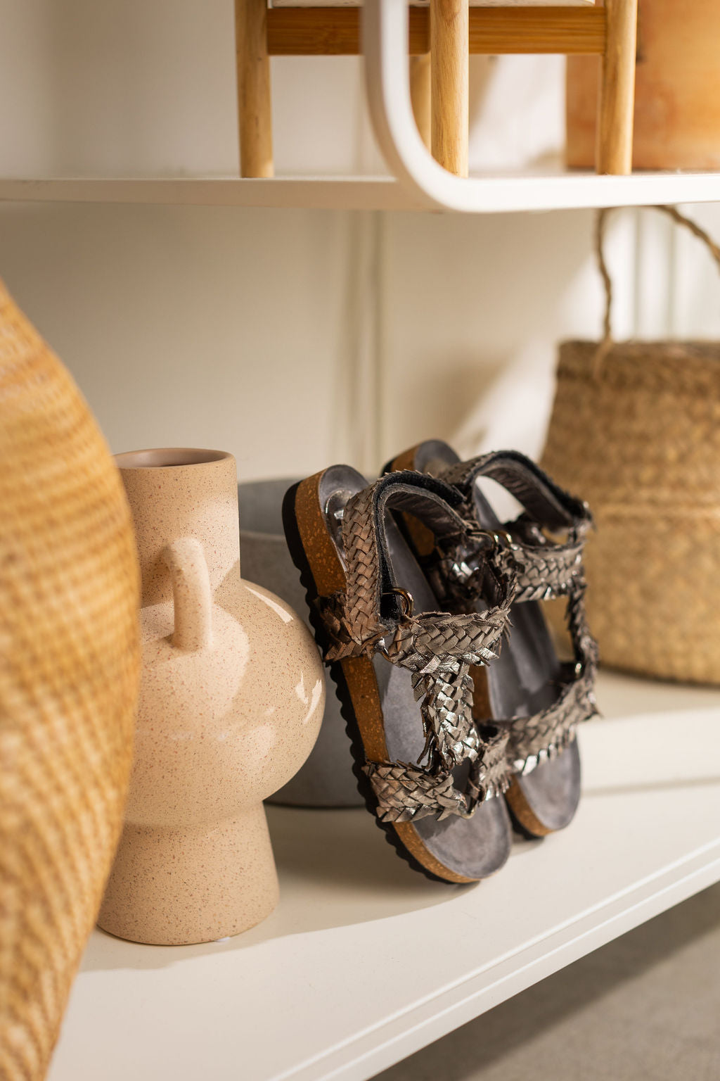 River Dance Woven Sandal Pewter with Adjustable Straps Naughty Monkey