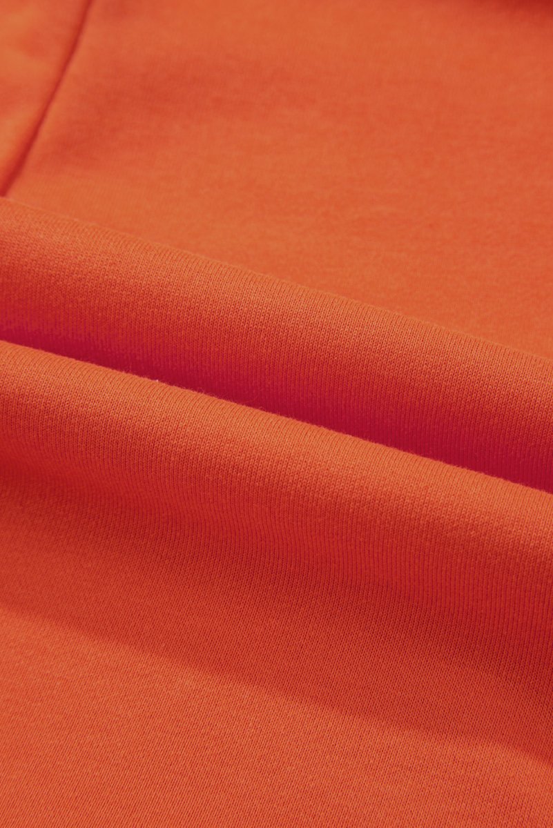 Russet Orange Two - tone Short Sleeve V Neck Patched Pocket Loose Romper - Love Salve