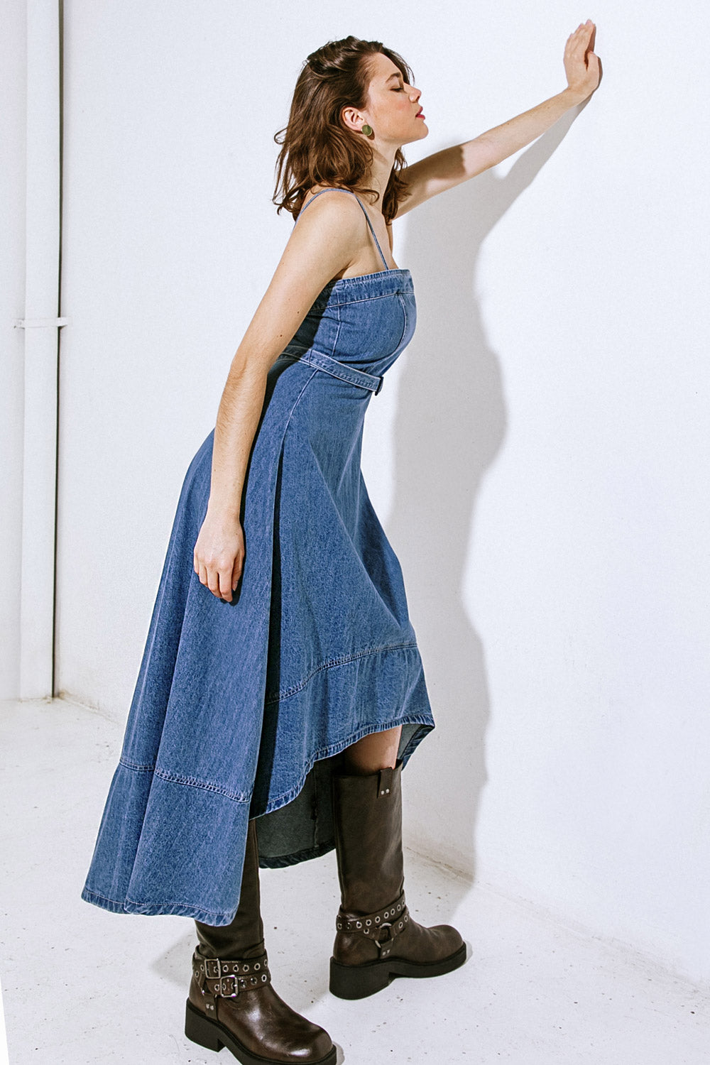 WEEKEND SCRIPT DENIM MIDI DRESS