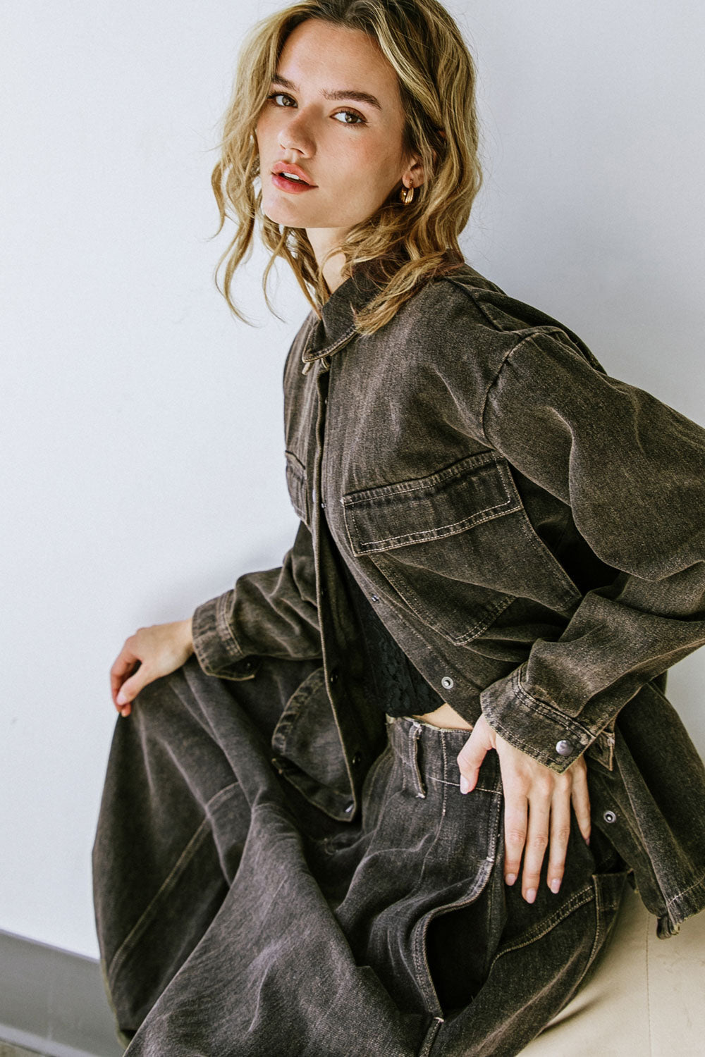 STUCK IN YOUR WAYS DENIM TOP Flying Tomato
