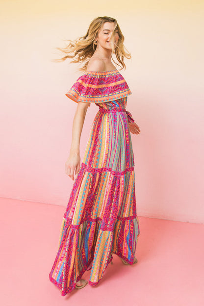 ISLAND EXPERIENCE WOVEN MAXI DRESS