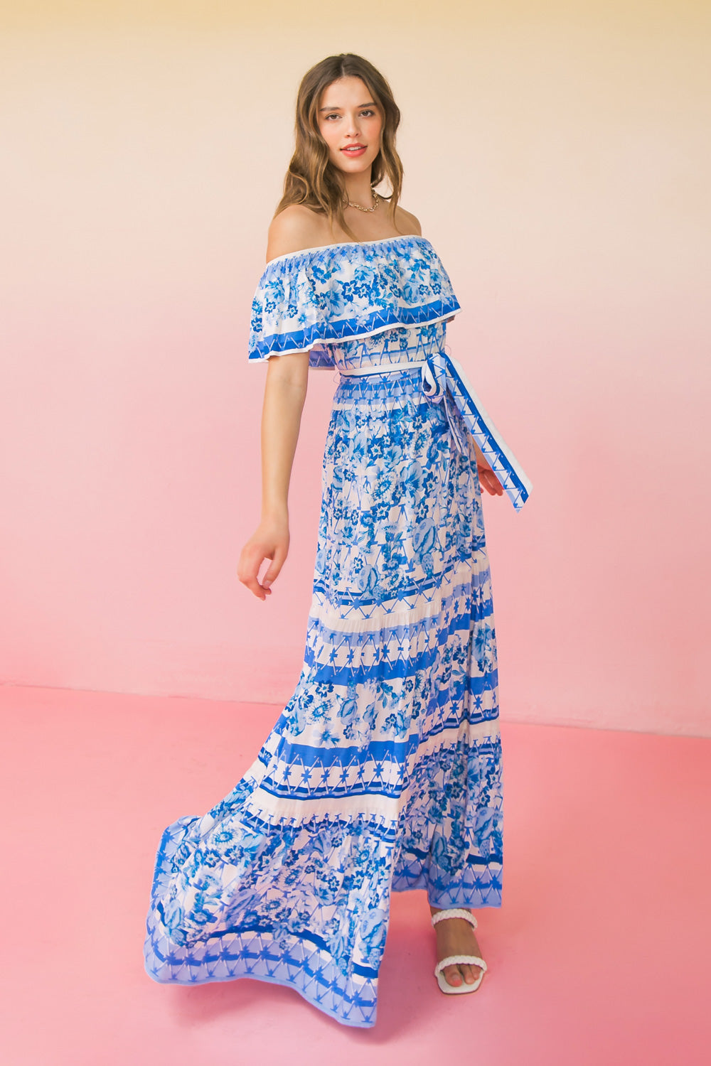 IN THE ARTIST'S GARDEN WOVEN MAXI DRESS