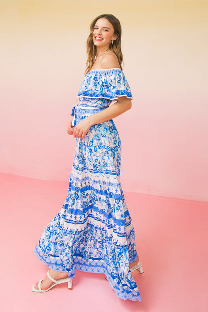 IN THE ARTIST'S GARDEN WOVEN MAXI DRESS