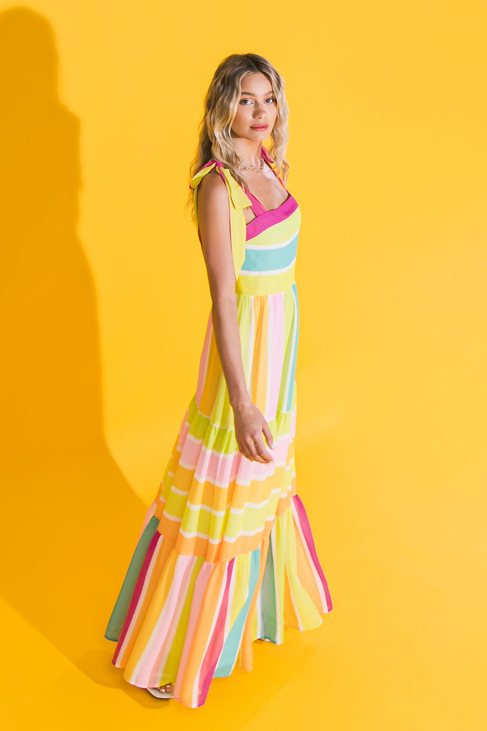 FOLLOW THE BREEZE WOVEN MAXI DRESS Flying Tomato
