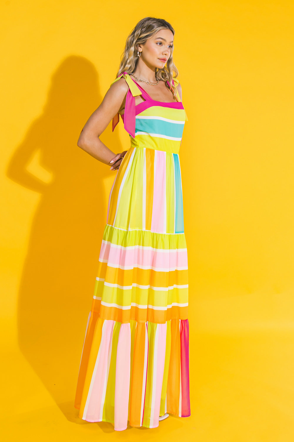 FOLLOW THE BREEZE WOVEN MAXI DRESS Flying Tomato