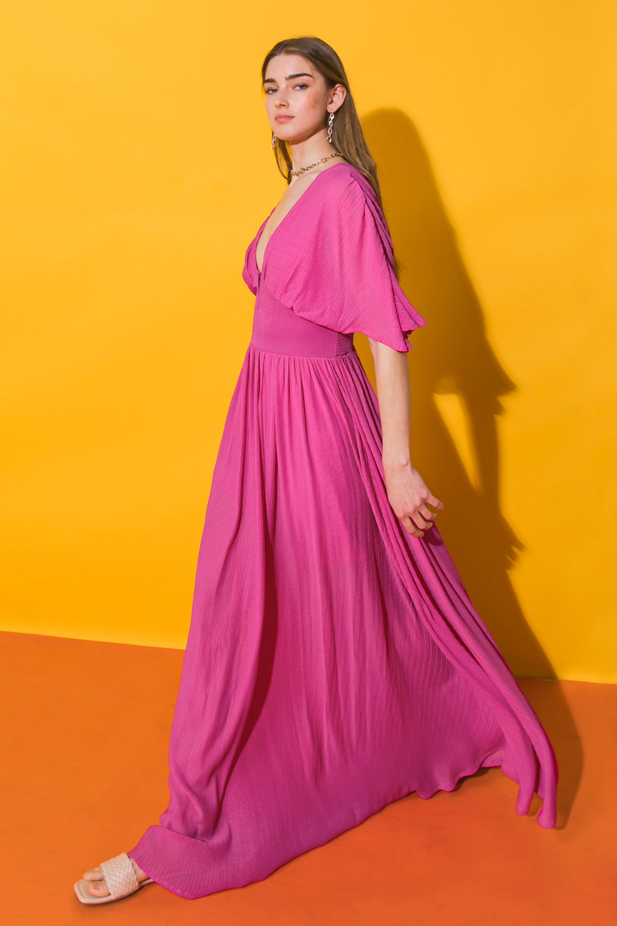 YOU FOUND MY HEART WOVEN MAXI DRESS Flying Tomato