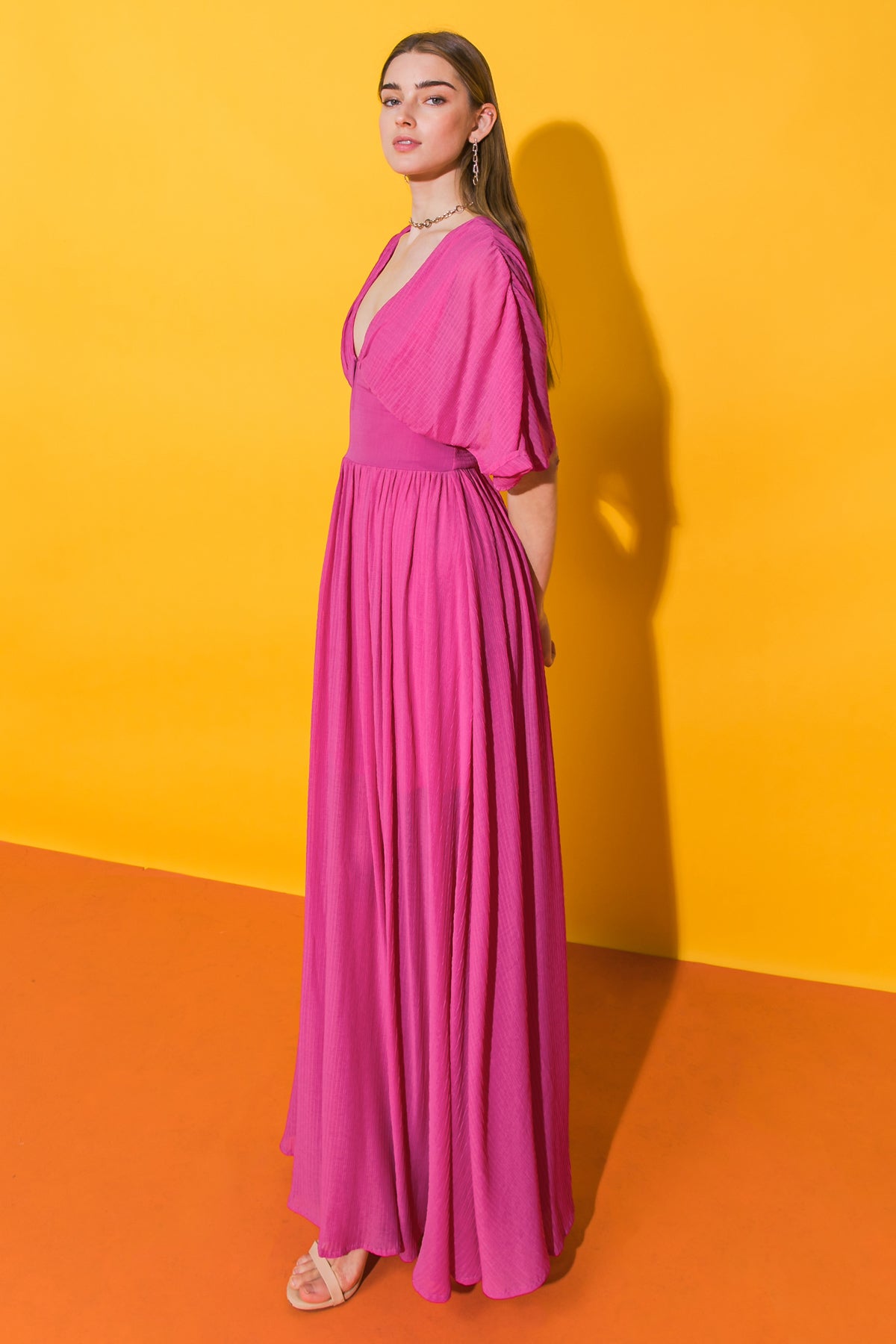 YOU FOUND MY HEART WOVEN MAXI DRESS Flying Tomato