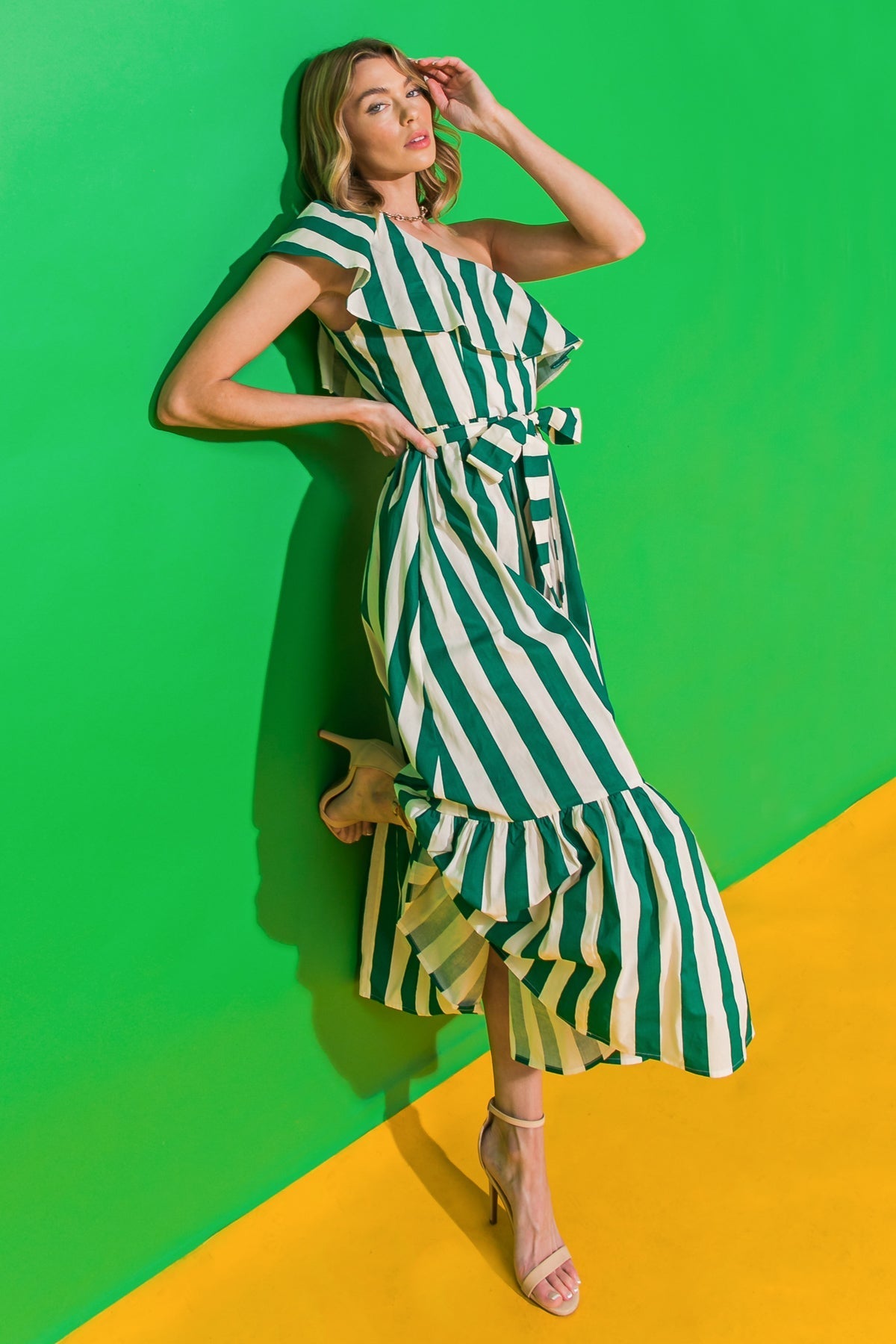 DAYS LIKE THESE POPLIN MIDI DRESS Flying Tomato