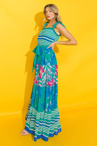 Evening Elegance Woven Maxi Dress