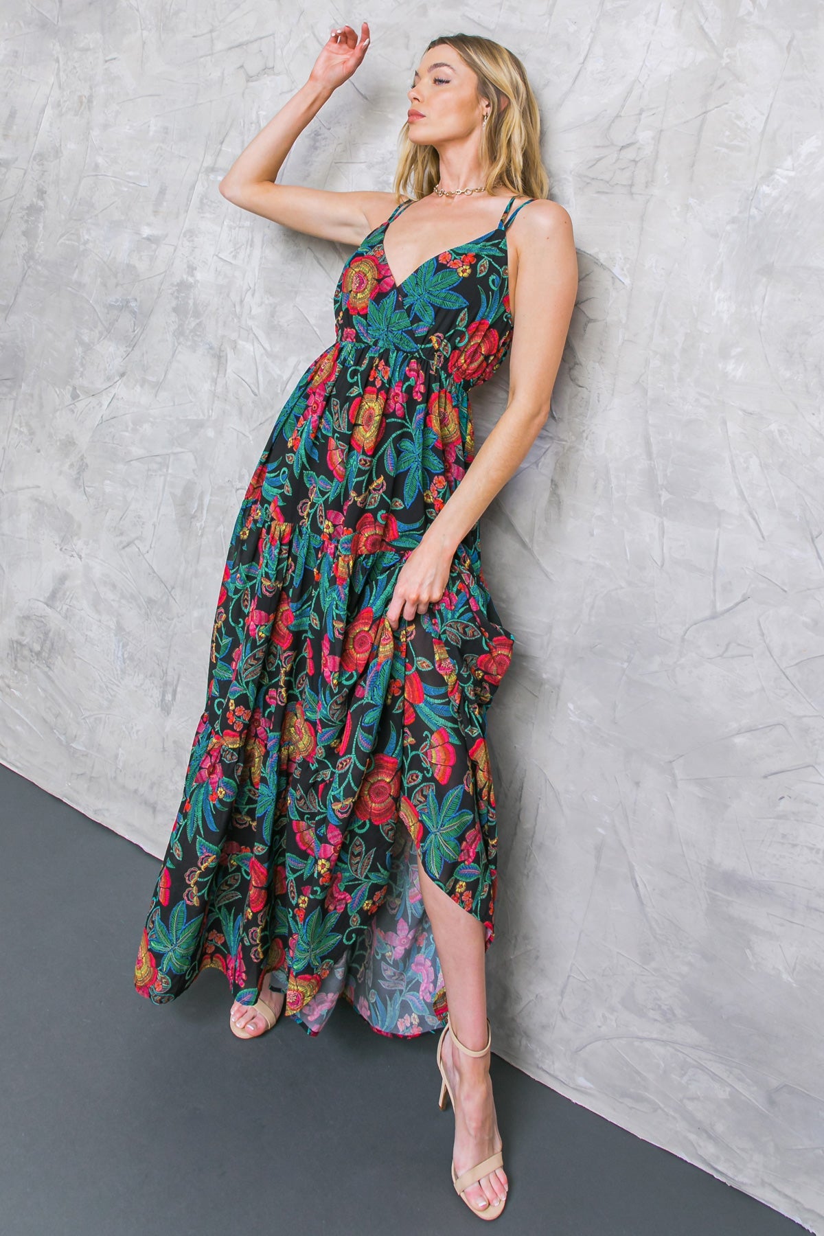 ISLAND DREAMS WOVEN MAXI DRESS