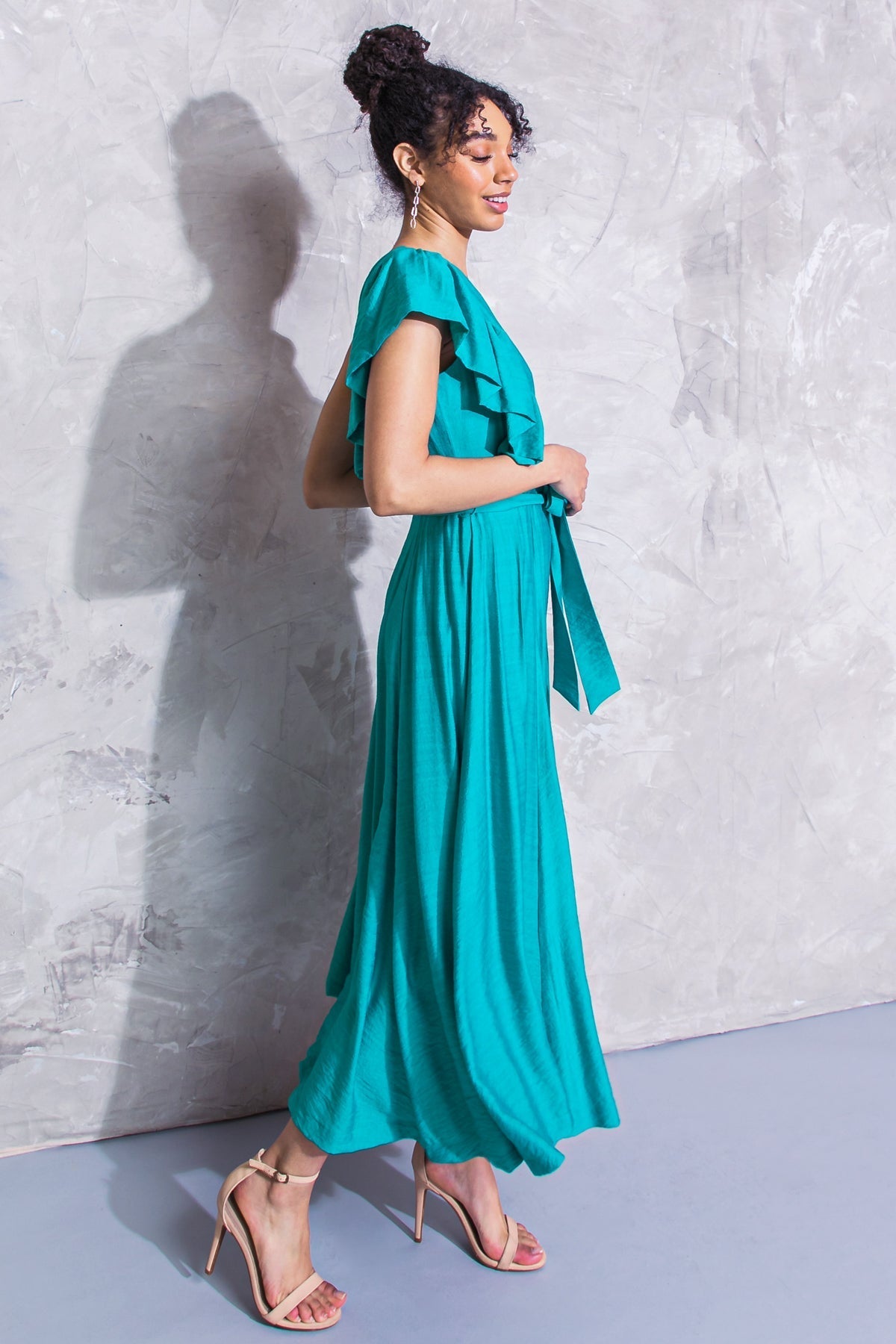 DAYS OF HEAVEN WOVEN MIDI DRESS Flying Tomato