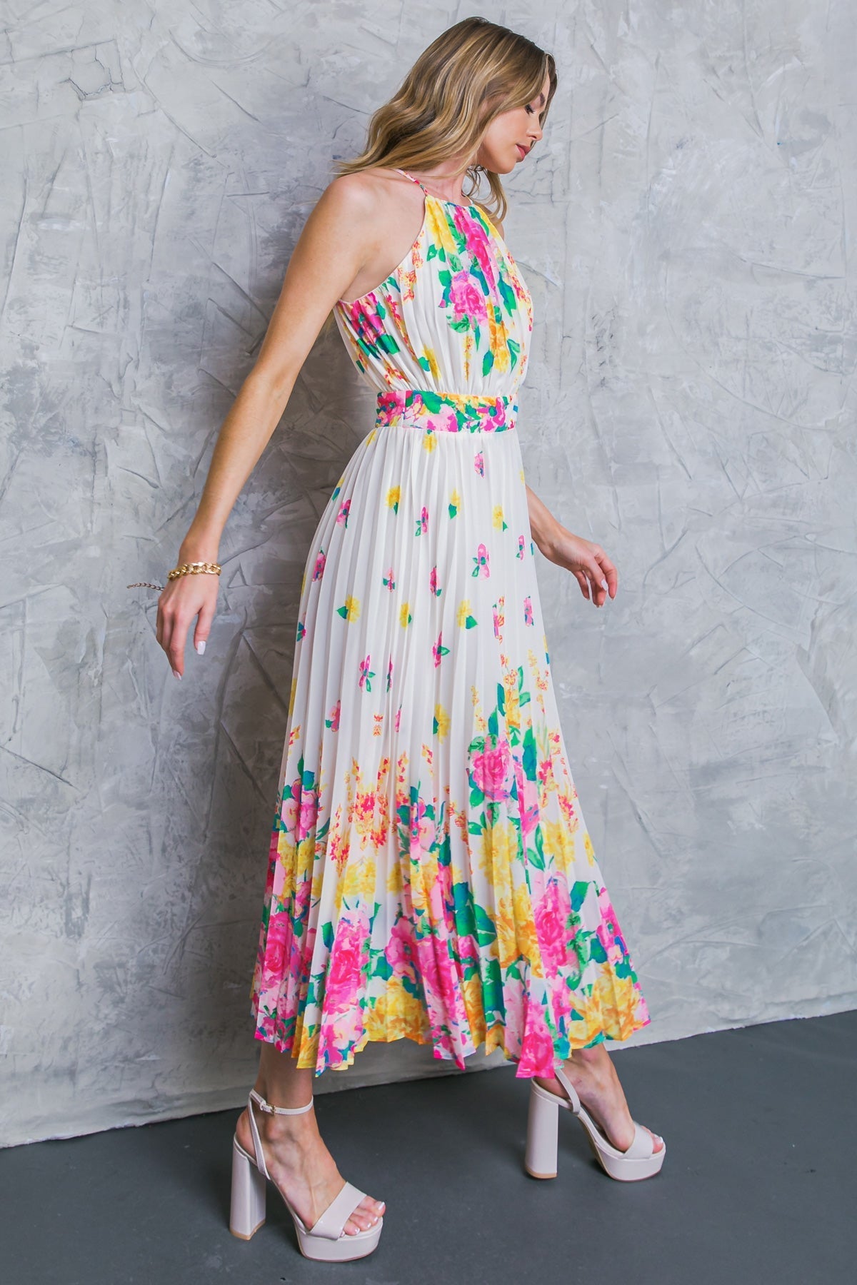 ALBERGO STELLA WOVEN MIDI DRESS Flying Tomato