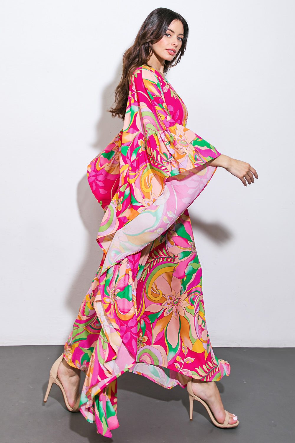 SEASIDE GIRLS WOVEN KAFTAN DRESS Flying Tomato