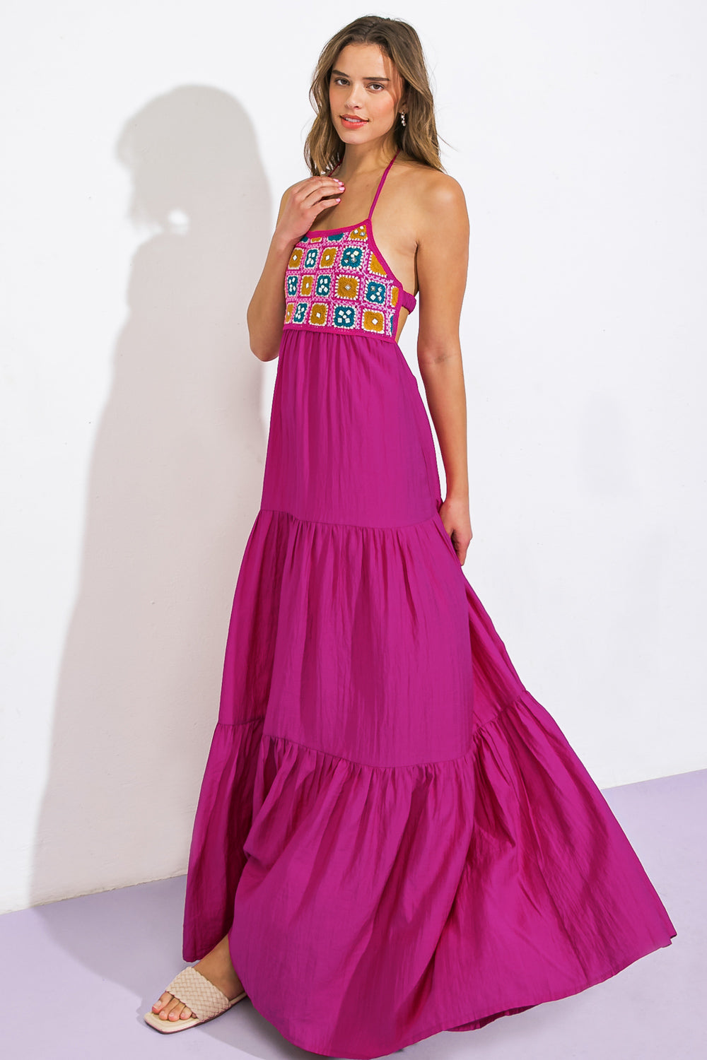 AFTER PARTY WOVEN MIDI DRESS Flying Tomato