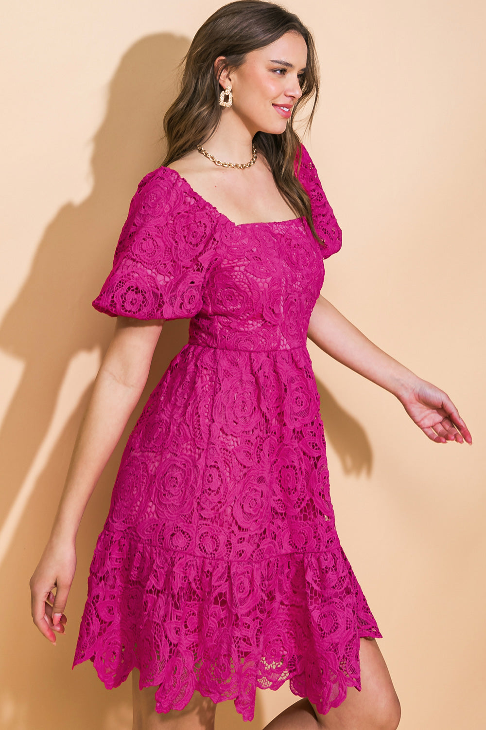 NEVER BE THE SAME WOVEN MINI DRESS Flying Tomato