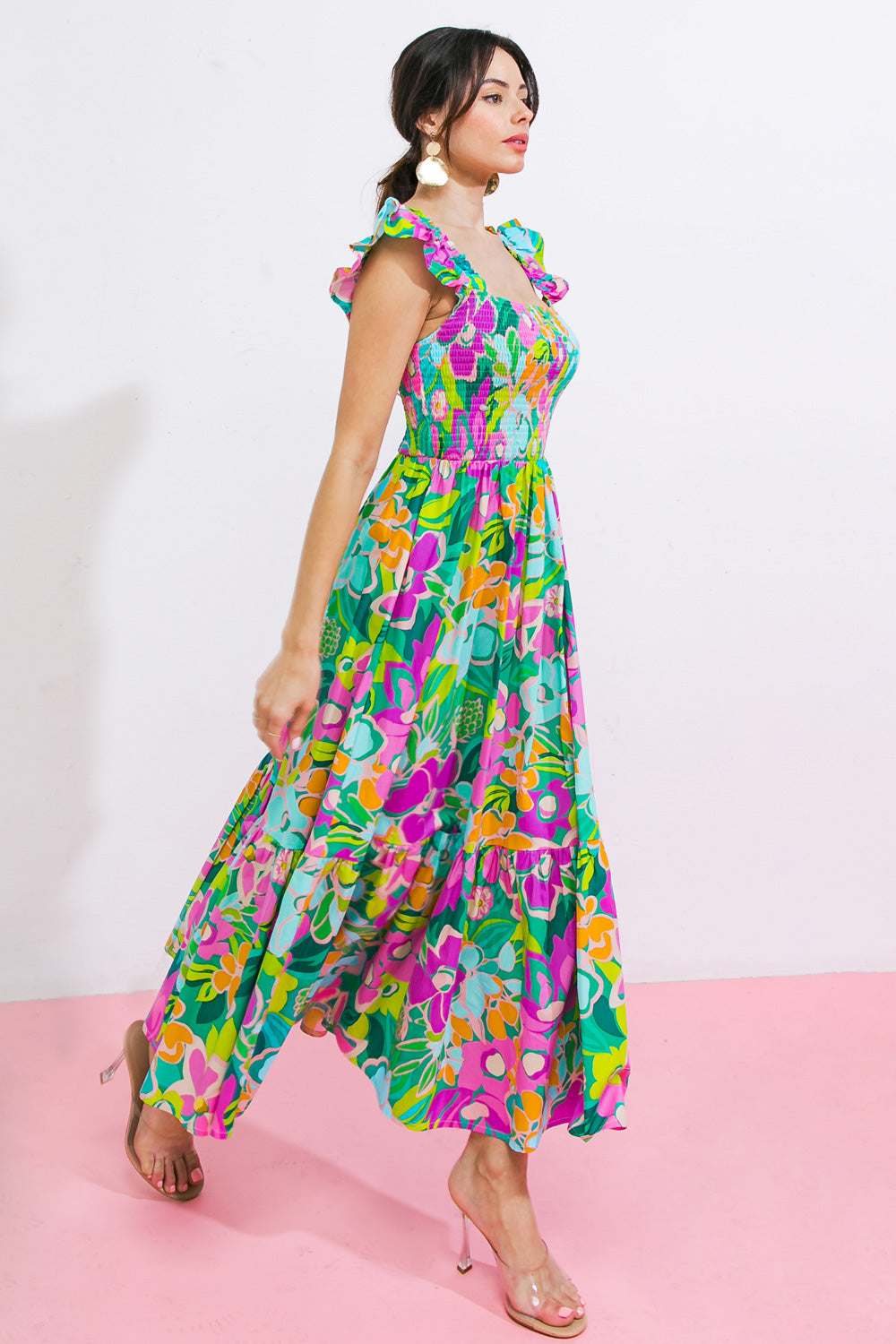 LOVE HAZE WOVEN MIDI DRESS Flying Tomato