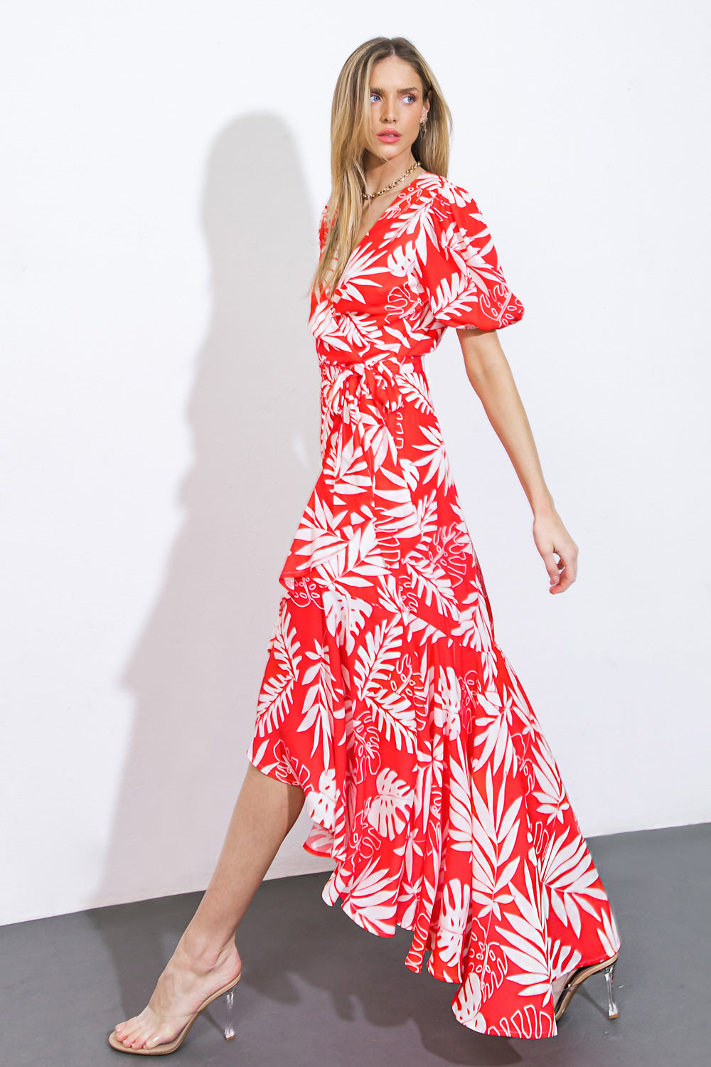 CRAZY IN LOVE WOVEN MIDI DRESS Flying Tomato