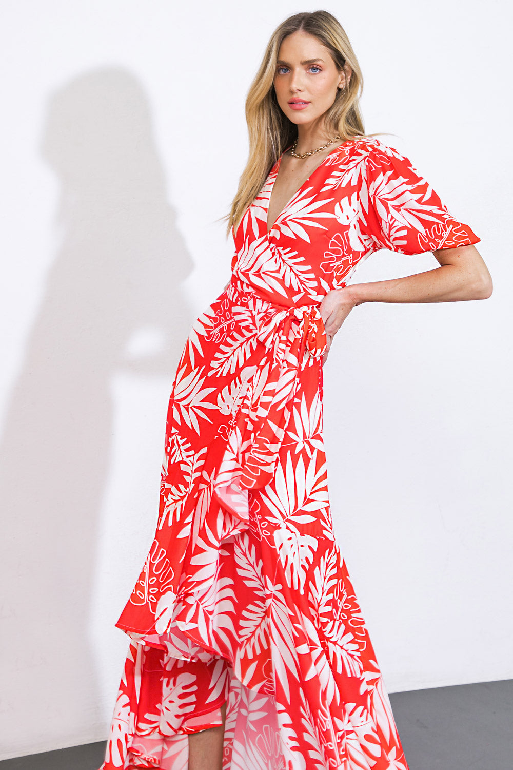 CRAZY IN LOVE WOVEN MIDI DRESS Flying Tomato