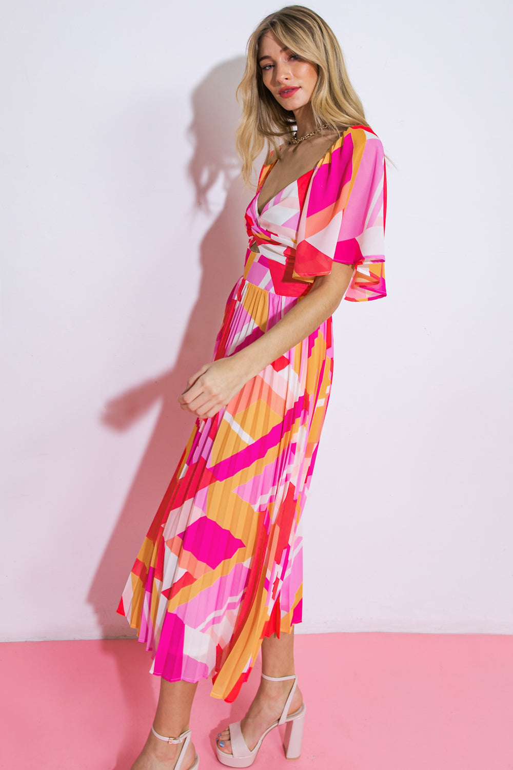 STILL IN TO YOU WOVEN MIDI DRESS Flying Tomato
