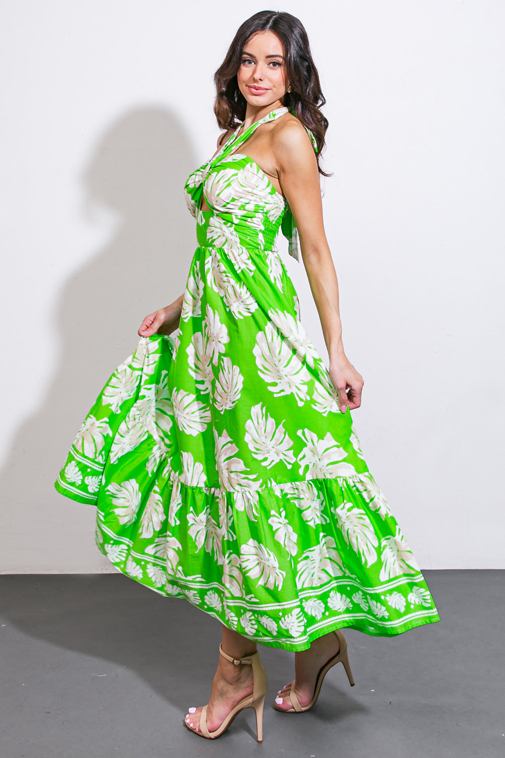 CAUSE A SCENE WOVEN MIDI DRESS Flying Tomato