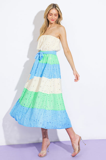 TAKE ME TO CABO WOVEN MIDI DRESS