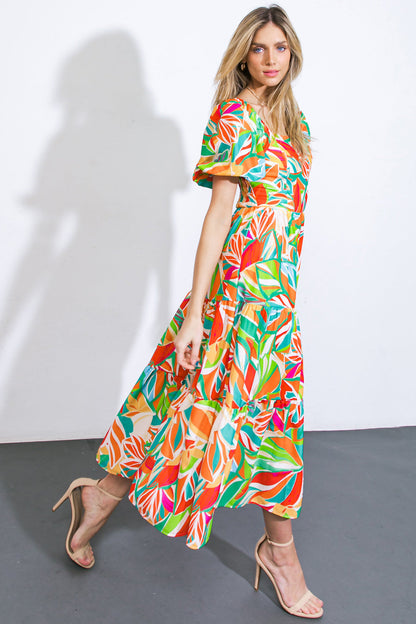 LONG LOST LOVER WOVEN MIDI DRESS