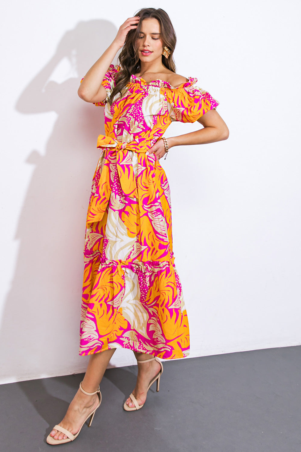 SCENIC OUTINGS WOVEN MINI DRESS Flying Tomato