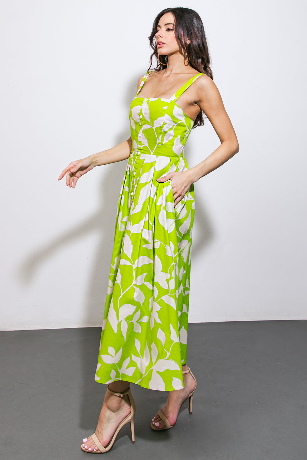 A PASSIONATE HEART WOVEN MIDI DRESS Flying Tomato