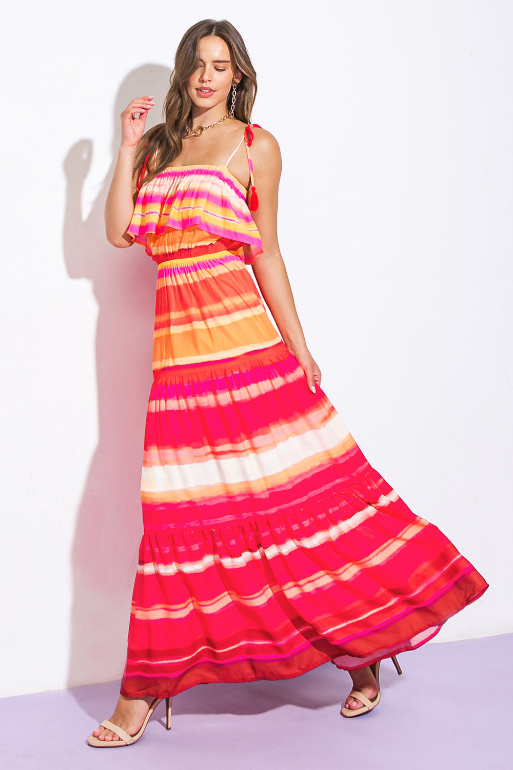 MY DEAREST DARLING WOVEN MAXI DRESS Flying Tomato