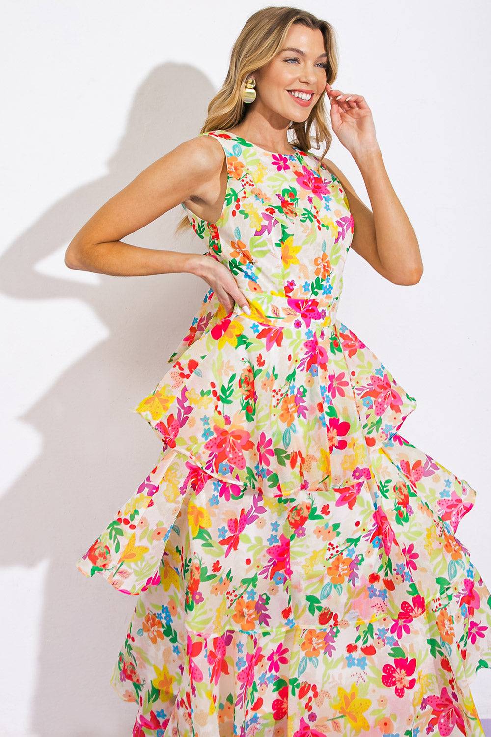 DEL REY HIGH RISE WOVEN MAXI DRESS Flying Tomato