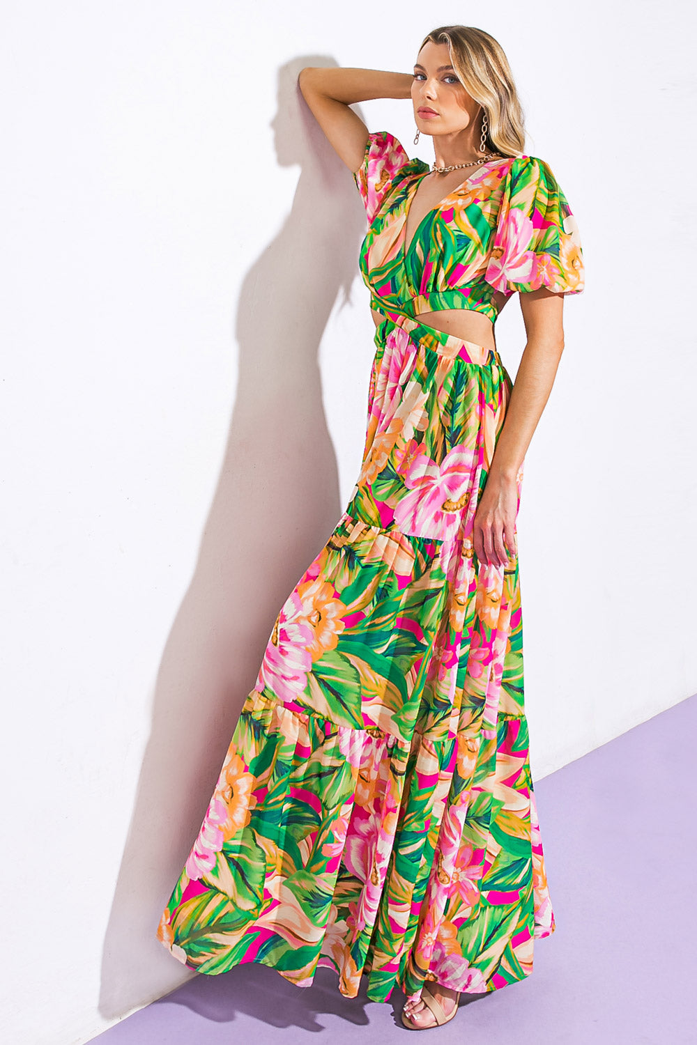 MADE YOU BELIEVE WOVEN MAXI DRESS