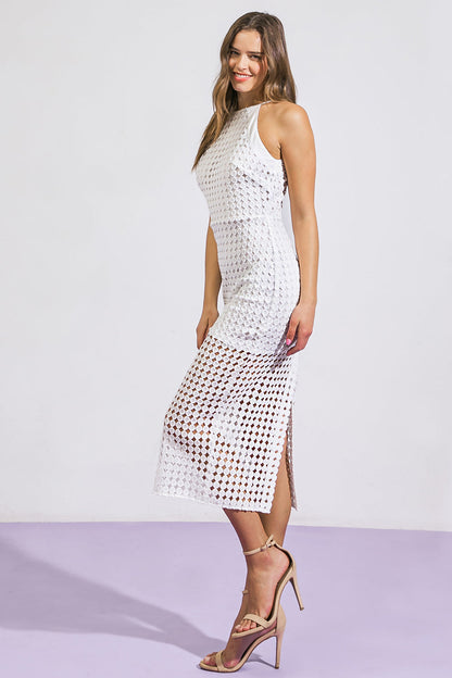 THANKFUL SOUL WOVEN MIDI DRESS