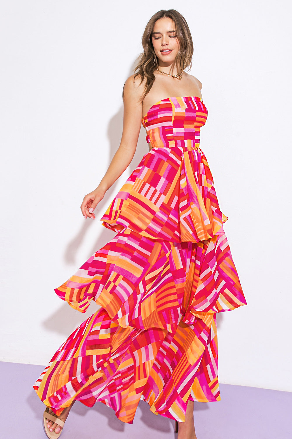 EVENING BREEZE WOVEN MAXI DRESS Flying Tomato