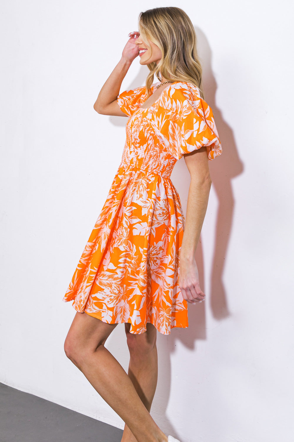 BRINGING THE DRAMA WOVEN MINI DRESS Flying Tomato