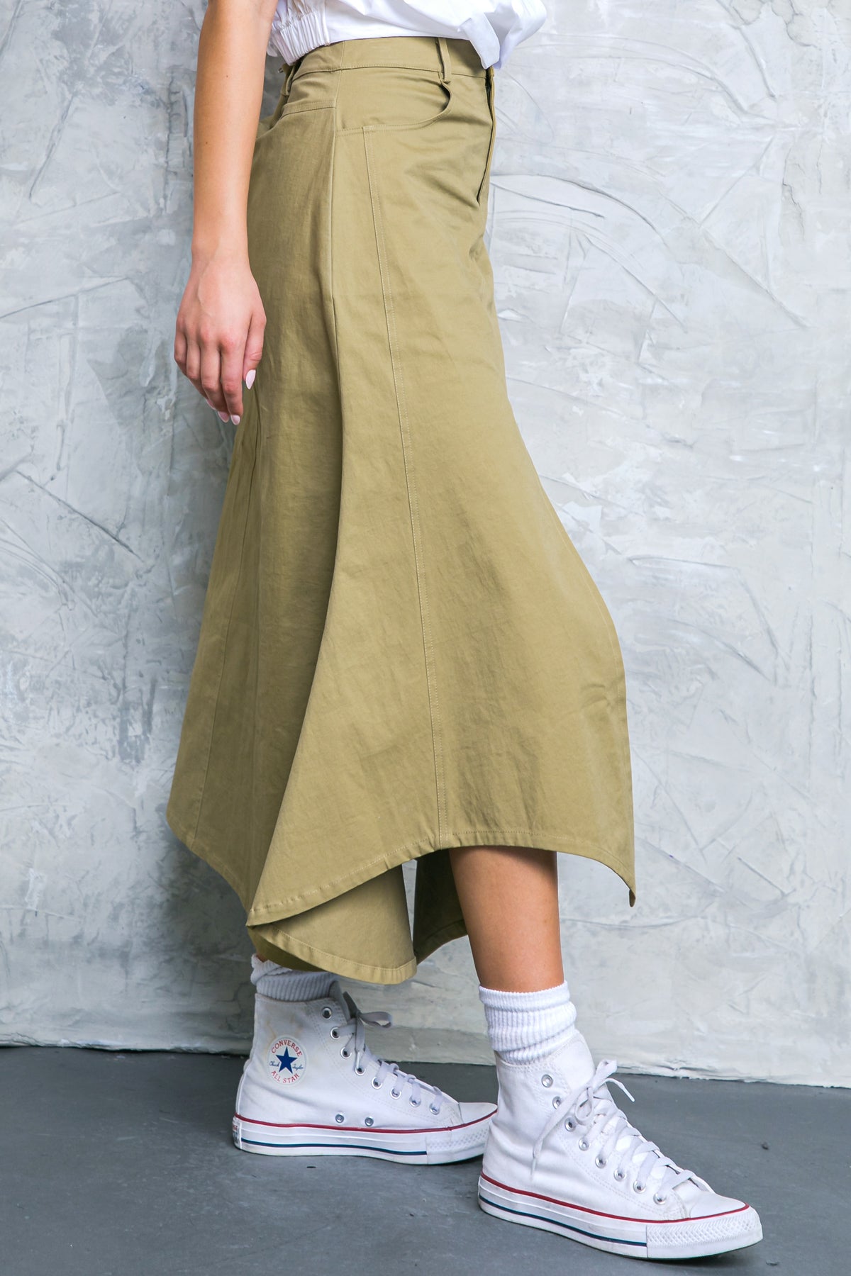 COMPLETE CRUSH TWILL MIDI SKIRT Flying Tomato