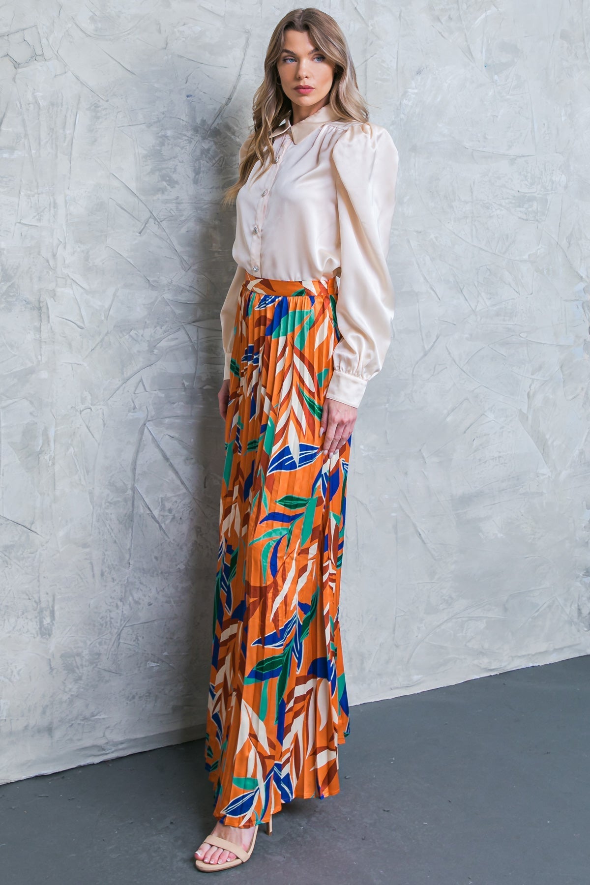 FEELS LIKE FALL WOVEN MAXI SKIRT Flying Tomato