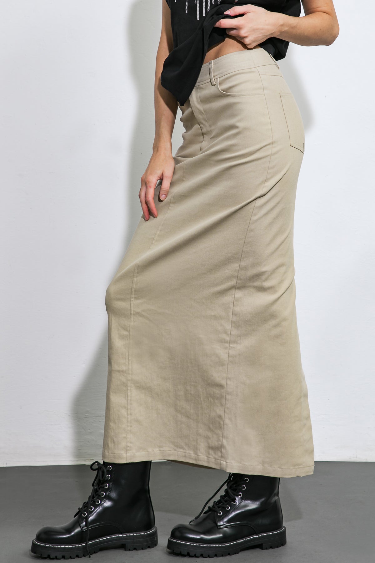 MY LOVE MINE ALL MINE WOVEN MIDI SKIRT