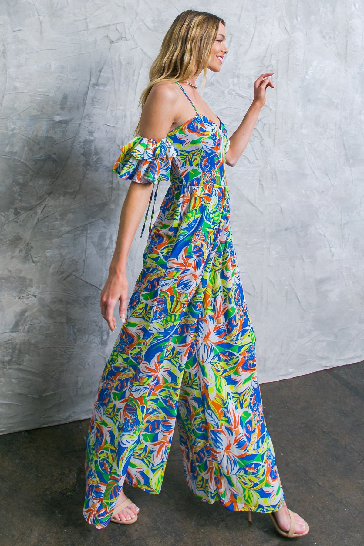 UNSEEN BEAUTY FLORAL WOVEN JUMPSUIT Flying Tomato