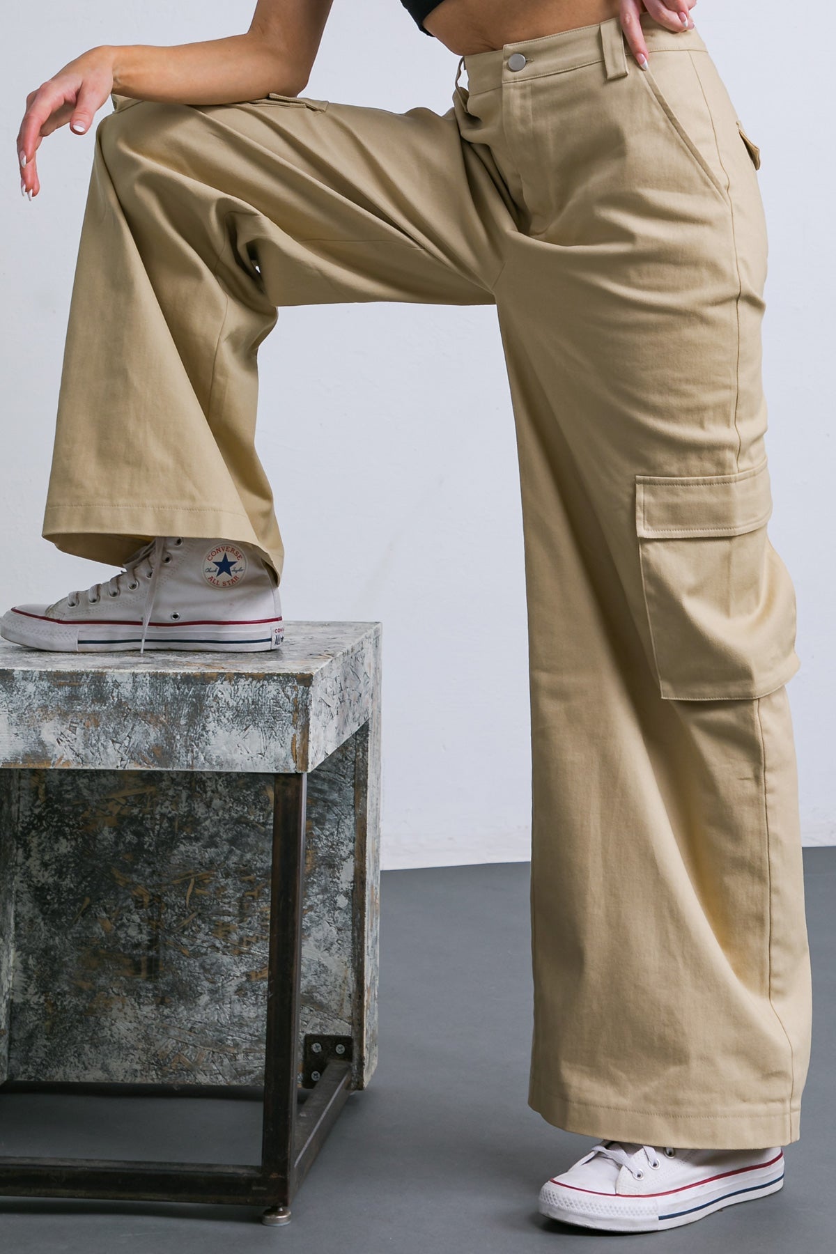 ADORABLE POSH WOVEN CARGO PANTS Flying Tomato