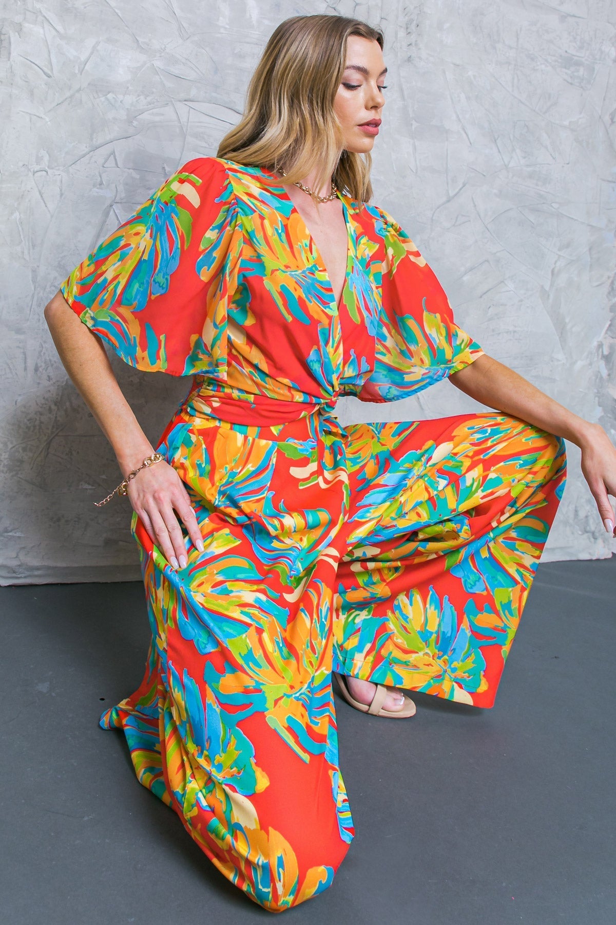 HERE FOR FUN RED WOVEN PANTS Flying Tomato